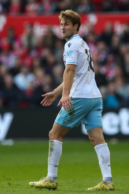 Kristal Saray 'dan Joachim Andersen Premier Lig maçı sırasında Nottingham Forest, Kristal Saray' a karşı 30 Mart 202 'de Nottingham, İngiltere' de.