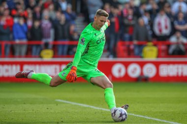 Crystal Palace 'dan Dean Henderson Premier League maçı sırasında Nottingham Forest, Crystal Palace' a karşı City Ground, Nottingham, İngiltere, 30 Mart 202
