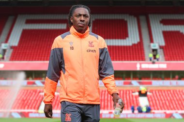 Kristal Saray 'dan Eberechi Eze, 30 Mart 202' de İngiltere 'nin Nottingham Forest-Crystal Palace maçı öncesinde geldi.