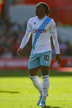 Kristal Saray 'dan Eberechi Eze Premier Lig maçı sırasında Nottingham Forest, Kristal Saray' a karşı 30 Mart 202 'de Nottingham, İngiltere' de.