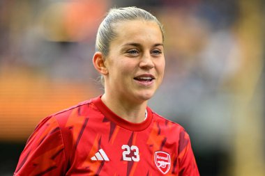 Arsenal Women 'dan Alessia Russo, FA Women' s Cup final maçı öncesinde Molineux, Wolverhampton, Birleşik Krallık 'ta Chelsea FC Women' a karşı 31 Mart 202 'de oynanan hazırlık maçında