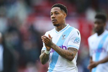 Nathaniel Clyne of Crystal Palace applauds the travelling fans after the game during the Premier League match Nottingham Forest vs Crystal Palace at City Ground, Nottingham, United Kingdom, 30th March 202 clipart
