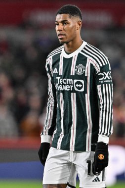 Manchester United 'dan Marcus Rashford Premier League karşılaşmasında Brentford Manchester United' a karşı Gtech Community Stadyumu, Londra, Birleşik Krallık, 30 Mart 202
