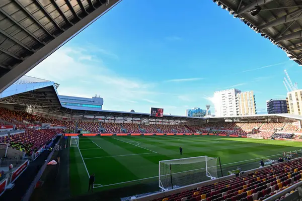 30 Mart 202 'de Londra' daki Gtech Community Stadyumu 'nda oynanan Premier League karşılaşması öncesinde The Gtech Community Stadyumu' nun genel bir görüntüsü.