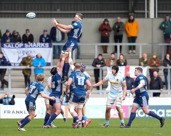 Josh Beaumont Sale Sharks Collects Line Out Gallagher Premiership Match — Stock Photo, Image