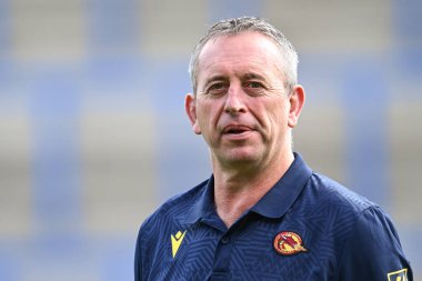 Steve McNamara Katalan Ejderhaları baş antrenörü, 30 Mart 202 'de İngiltere' nin Warrington şehrindeki Halliwell Jones Stadyumu 'nda oynanan Betfred Süper Lig karşılaşması Warrington Wolves - Catalans Dragons maçından önce geldi.