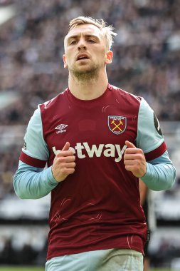 West Ham United 'dan Jarrod Bowen Premier Lig karşılaşmasında Newcastle United ile St. James' s Park, Newcastle, Birleşik Krallık, 30 Mart 202 'de karşı karşıya geldi.
