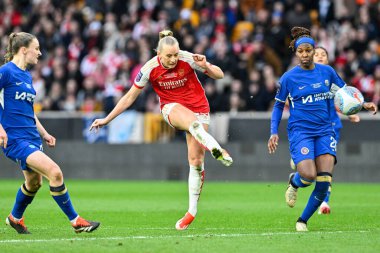 Arsenal Women 'dan Stina Blackstenius, 31 Mart 202 tarihinde Molineux, Wolverhampton, Birleşik Krallık' ta oynanan FA Bayanlar Ligi final maçında gol atma şansı yakaladı.