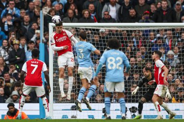 Arsenal 'den Kai Havertz, 31 Mart 202' de Etihad Stadyumu 'nda oynanan Premier League maçında önde gidiyor.