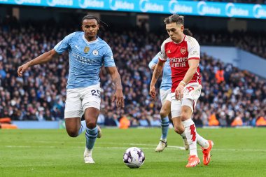 Arsenal 'den Leandro Trossard Premier League maçında Manchester City ile Etihad Stadyumu' nda 31 Mart 202 'de oynanan karşılaşmada sandığa girdi.