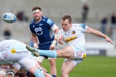 Exeter Chiefs 'ten Stu Townsend 31 Mart 202' de Salford Community Stadyumu 'nda Gallagher Premiership maçında Sale Sharks Exeter Chiefs' e karşı oynadığı maçta ortalığı ayağa kaldırdı.