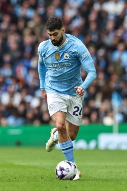 Manchester City 'den Joko Gvardiol, Premier League maçında Manchester City ile Arsenal arasında 31 Mart 2024' te Etihad Stadyumu 'nda bir ara verdi.