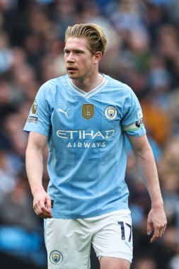 Manchester City ile Manchester City arasındaki Premier League maçında Kevin De Bruyne, Etihad Stadyumu 'nda 31 Mart 202 tarihinde karşı karşıya geldi.