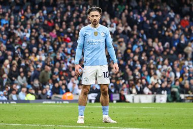 Manchester City ile Manchester City arasındaki Premier League maçında Jack Grealish 31 Mart 202 'de Etihad Stadyumu' nda karşı karşıya geldi.