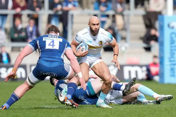 Olly Woodburn Exeter Chiefs Runs Cobus Wiese Sale Sharks Gallagher — Stock Photo, Image