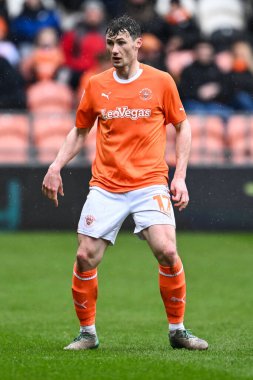 Matty Virtue of Blackpool during the Sky Bet League 1 match Blackpool vs Wycombe Wanderers at Bloomfield Road, Blackpool, United Kingdom, 1st April 202 clipart