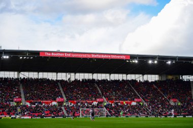 Bet365 Stadyumu, Stoke City, Stoke City, Stoke City - Huddersfield Town maçı sırasında, 1 Nisan 202 'de, Stoke-on-Trent, İngiltere' deki Bet365 Stadyumu 'nda genel bir manzara.