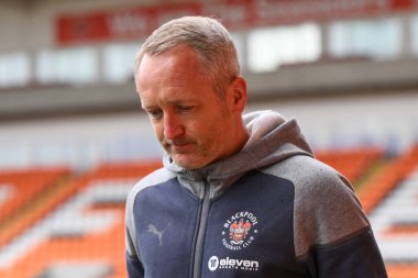 Neil Critchley manager of Blackpool arrives ahead of the Sky Bet League 1 match Blackpool vs Wycombe Wanderers at Bloomfield Road, Blackpool, United Kingdom, 1st April 202 clipart