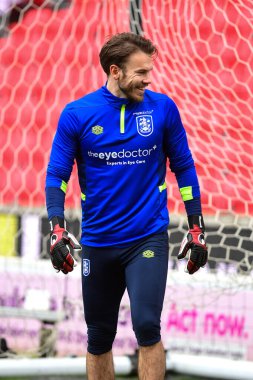 Chris Maxwell of Huddersfield Town warms up ahead of training  during the Sky Bet Championship match Stoke City vs Huddersfield Town at Bet365 Stadium, Stoke-on-Trent, United Kingdom, 1st April 202 clipart
