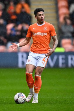 during the Sky Bet League 1 match Blackpool vs Wycombe Wanderers at Bloomfield Road, Blackpool, United Kingdom, 1st April 202 clipart