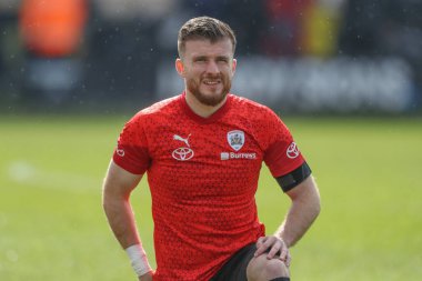 Barnsley 'den Nicky Cadden, Sky Bet Ligi 1 maçında oynanan ısınma maçında Burton Albion' a karşı Pirelli Stadyumu, Burton 'a karşı Trent, İngiltere, 1 Nisan 202