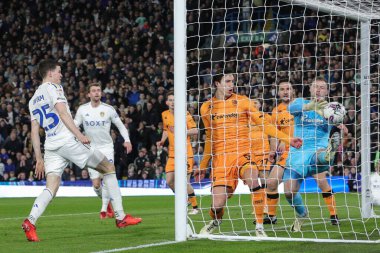 Leeds United takımından Sam Byram, 1 Nisan 202 'de Leeds Road, Leeds, İngiltere' de oynanan Sky Bet Şampiyonası maçında 1-0 öne geçti.