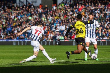 West Bromwich Albion 'dan Tom Fellows' un 1 Nisan 202 'de West Bromwich Albion' a karşı oynadığı The Hawthorns, West Bromwich, İngiltere 'deki Sky Bet Şampiyonası maçında gol atma şansı var.