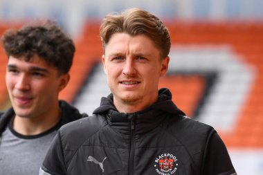 Blackpool 'dan George Byers, 1 Nisan 202' de Bloomfield Road, Blackpool 'da Blackpool-Wycombe Wanderers maçında Sky Bet 1' in önüne geçti.