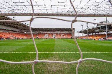 A general view of Bloomfield Road, Home of Blackpool ahead of the Sky Bet League 1 match Blackpool vs Wycombe Wanderers at Bloomfield Road, Blackpool, United Kingdom, 1st April 202 clipart