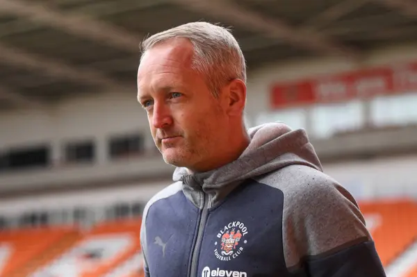 Neil Critchley Manager Blackpool Arrives Ahead Sky Bet League Match — Stock Photo, Image