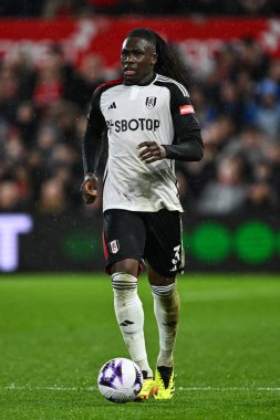 Fulham 'dan Calvin Bassey Premier Lig maçında Nottingham Forest Fulham' a karşı City Ground, Nottingham, Birleşik Krallık 'ta 2 Nisan 202' de bir ara verdi.