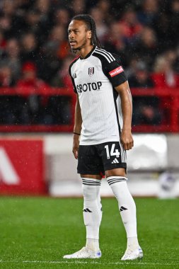 Premier Lig maçında Fulham 'dan Bobby Reid Nottingham Ormanı' na karşı City Ground, Nottingham, İngiltere, 2 Nisan 202