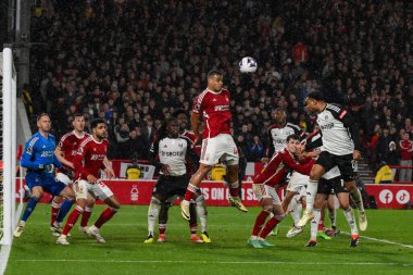 Fulham 'dan Kenny Tete Premier Lig maçında Nottingham Forest Fulham' a karşı City Ground, Nottingham, Birleşik Krallık 'ta 2 Nisan 202' de gol attı.