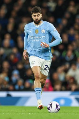 Manchester City Premier League maçında Joko Gvardiol Manchester City ile Aston Villa maçında Etihad Stadyumu, Manchester, İngiltere, 3 Nisan 2024