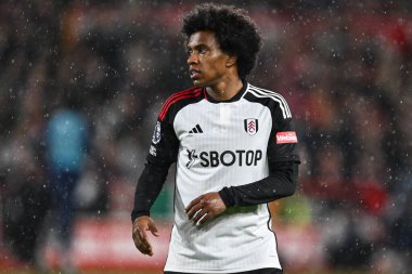 Fulham 'lı Willian Premier League maçı sırasında Nottingham Forest, Fulham' a karşı City Ground, Nottingham, İngiltere, 2 Nisan 202