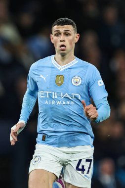 Manchester City ile Manchester City arasındaki Premier League maçında Phil Foden, Etihad Stadyumu 'nda Aston Villa' ya karşı, 3 Nisan 202