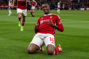 Nottingham Ormanı 'ndan Callum Hudson-Odoi Premier Lig maçında Nottingham Forest' a karşı Fulham City Ground, Nottingham, İngiltere 'de 2 Nisan 202' de 1-0 berabere kaldı.