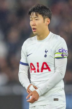 Tottenham Hotspur 'dan Son Heung-Min Premier League maçı sırasında West Ham United Tottenham Hotspur' a karşı Londra Stadyumu, Londra, 2 Nisan 202