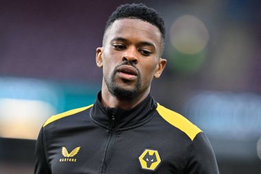 Wolverhampton Wanderers takımından Nlson Semedo, Premier League maçında Burnley 'e karşı Wolverhampton Wanderers, Turf Moor, Burnley, Birleşik Krallık' ta 2 Nisan 2024 'te ısınıyor.