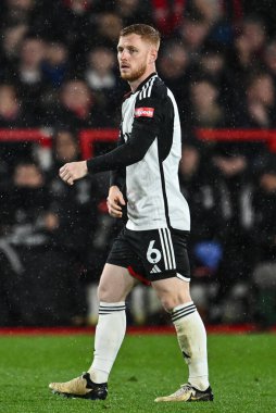 Premier Lig maçı sırasında Fulham 'dan Harrison Reed Nottingham Forest' a karşı Fulham City Ground, Nottingham, İngiltere 'de 2 Nisan 202' de