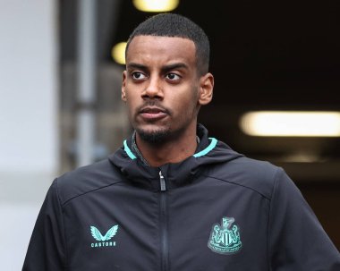 Newcastle United 'tan Alexander Isak, Premier Lig maçı sırasında St.James' s Park, Newcastle, 2 Nisan 202 'de Everton' a karşı geldi.