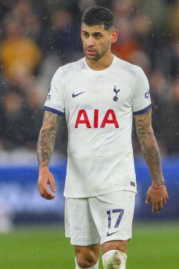 Tottenham Hotspur takımından Cristian Romero Premier League maçında West Ham United Tottenham Hotspur 'a karşı Londra Stadyumu, Londra, İngiltere, 2 Nisan 202