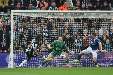 Newcastle United takımından Alexander Isak, Premier League maçı Newcastle United 'ın Everton' a karşı oynadığı 2 Nisan 202 'de St. James' s Park, Newcastle 'da 1-0 öne geçti.