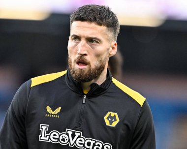 Wolverhampton Wanderers takımından Matt Doherty, Premier League maçında Burnley ile Wolverhampton Wanderers arasında 2 Nisan 202 'de oynanan Turf Moor, Burnley maçında ısındı.