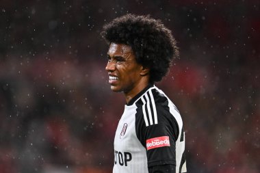 Fulham 'lı Willian Premier League maçı sırasında Nottingham Forest, Fulham' a karşı City Ground, Nottingham, İngiltere, 2 Nisan 202