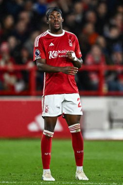 Nottingham Ormanı 'ndan Anthony Elanga Premier Lig maçı sırasında Nottingham Forest, Fulham' a karşı City Ground, Nottingham, İngiltere, 2 Nisan 202