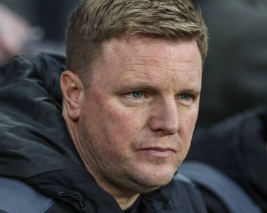 Newcastle United 'ın teknik direktörü Eddie Howe Premier Lig maçı sırasında Newcastle United ile Everton arasındaki St.James' s Park, Newcastle, 2 Nisan 202