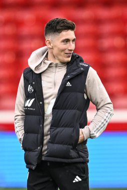 Fulham 'dan Harry Wilson, Nottingham Forest' a karşı Fulham Premier Lig karşılaşması öncesinde İngiltere 'nin Nottingham City Ground kentinde 2 Nisan 202' de geldi.
