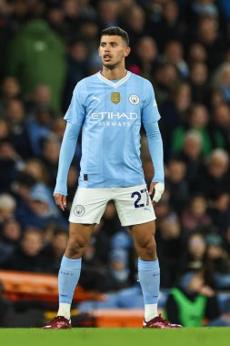 Manchester City ile Manchester City arasındaki Premier League maçında Matheus Nunes, Etihad Stadyumu 'nda Aston Villa' ya karşı, 3 Nisan 202