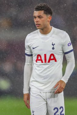 Tottenham Hotspur takımından Brennan Johnson Premier League maçında West Ham United Tottenham Hotspur 'a karşı Londra Stadyumu, İngiltere, 2 Nisan 202